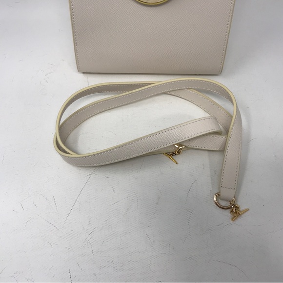 Lizzie Fortunato "Pronto" Textured Leather Top Handle Mini Bag, 7"x7.5"x6"-Cream - Picture 14 of 14
